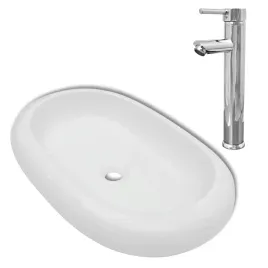 umywalka-z-bateria-mieszajaca-ceramiczna-owalna-biala