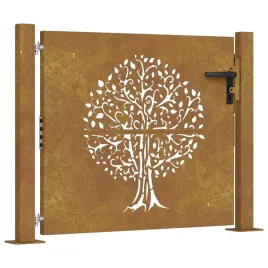 furtka-ogrodowa-100x75-cm-stal-kortenowska-motyw-drzewa