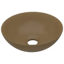 umywalka-lazienkowa-ceramiczna-matowa-kremowa-okragla