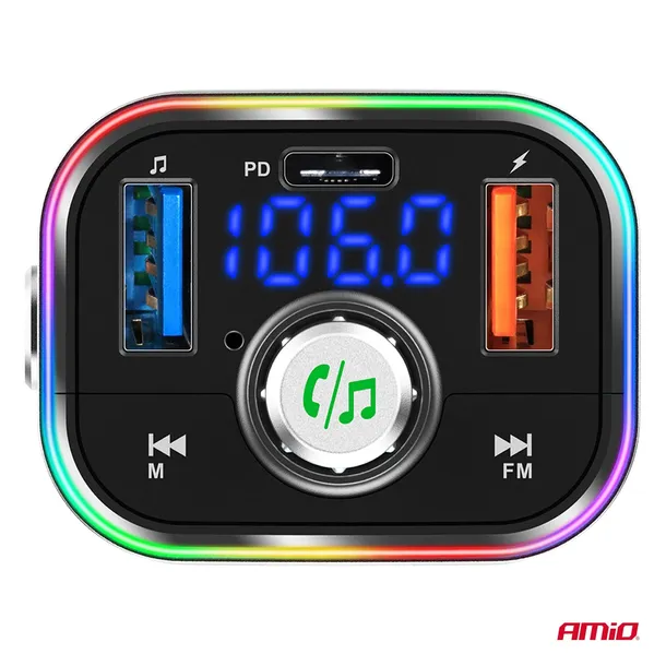 transmiter-fm-do-auta-bluetooth-usb-c-amio-04652-stan-opakowania-oryginalne