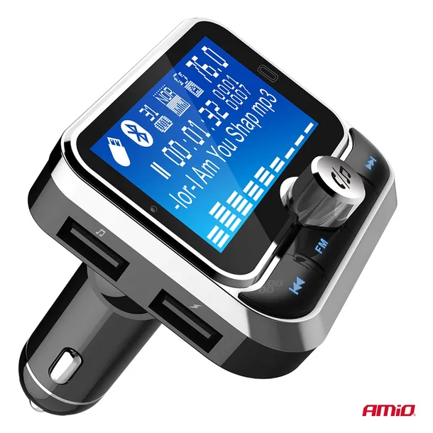 transmiter-fm-do-auta-bluetooth-z-pilotem-2xusb-amio-04657-certyfikat-ce