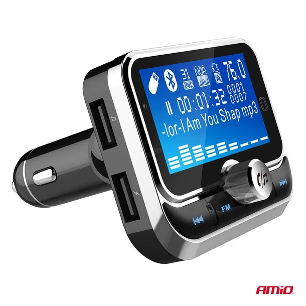 transmiter-fm-do-auta-bluetooth-z-pilotem-2xusb-amio-04657-zasilanie-gniazdo-zapalniczki-samochodowej-12v-gniazdo-zapalniczki-samochodowej-24v
