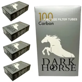 5-x-dark-horse-carbon-100-szt-gilzy-papierosowe-ks-filtr-weglowy-tutki-8mm