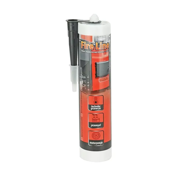 Silikon wysokotemperaturowy 350 C czarny FIRE LINE 14495