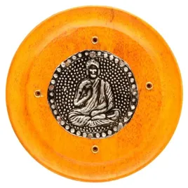 okragla-podstawka-na-kadzidla-budda-pomaranczowa