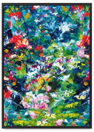 plakat-obraz-kolorowa-abstrakcja-czarna-ramka-50x70-cm