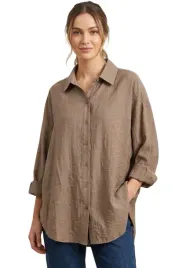 bluzka-damska-zaraoversize-taupe-gnieciona