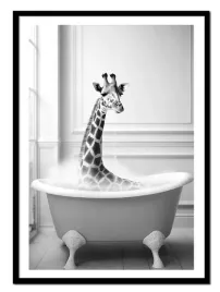 obraz-plakat-w-ramie-do-lazienki-wc-toalety-zyrafa-w-wannie-p2528-33x43