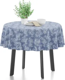 obrus-na-stol-okragly-bawelniany-wzor-w-kwiaty-niebieski-145-cm