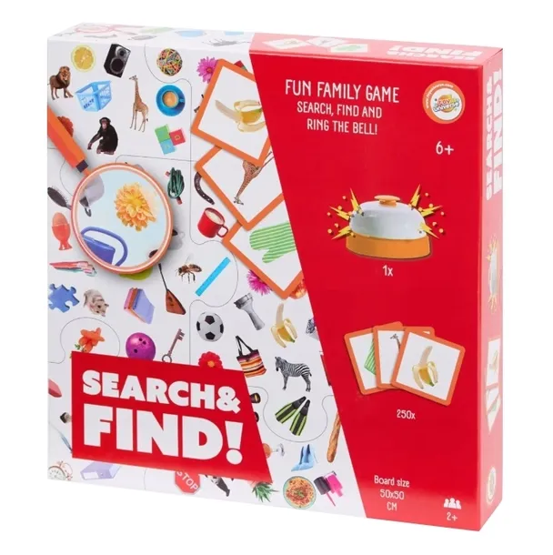 Gra planszowa SEARCH & FIND!EXPERT SZUKAJ I ZNAJDUJ 250 KART 50X50 CZERWONA