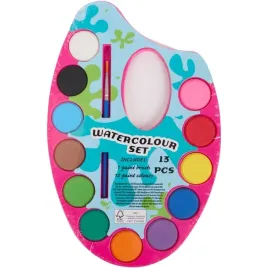 farby-akwarelowe-wodne-zestaw-12-kolorow-pedzelek-paleta-zielona-13-pcs