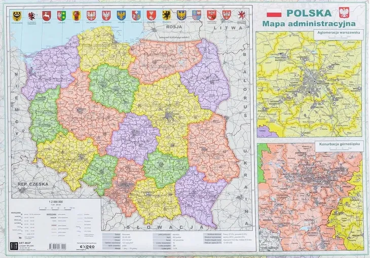 mapa-polski-a2-dwustronna-laminowana-art-map-typ-publikacji-mapa-scienna