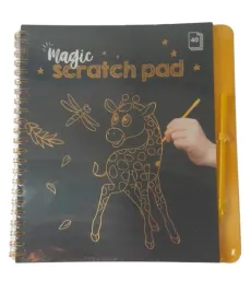 magiczna-wydrapywanka-zeszyt-spirala-gold-zlota-patyczek-yellow-40-stron