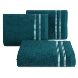 recznik-bawelniany-frotte-z-ozdobna-bordiura-ally-50x90-turkusowy