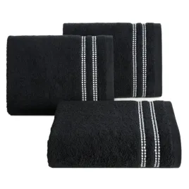 recznik-bawelniany-frotte-z-ozdobna-bordiura-ally-50x90-czarny
