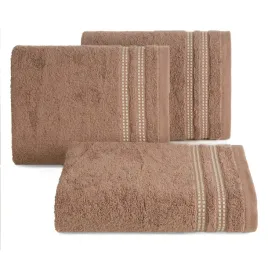 recznik-bawelniany-frotte-z-ozdobna-bordiura-ally-50x90-brazowy