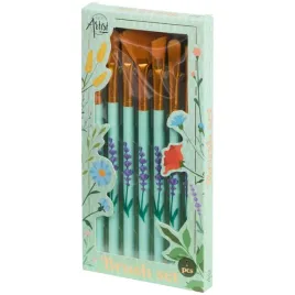 pedzelki-mieszane-plaskie-brush-set-7-sztuk-van-bleiswijck-kwietne-zielone