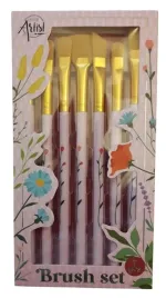 pedzelki-mieszane-plaskie-brush-set-7-sztuk-van-bleiswijck-kwietne-rozowe