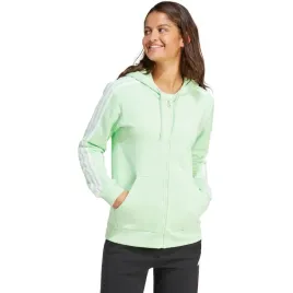 bluza-damska-adidas-essentials-3-stripes-full-zip-fleece-jasnozielona-ir607