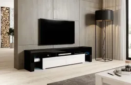szafka-rtv-toro-200-czarny-bialy-polysk