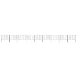 ogrodzenie-ogrodowe-z-wlocznia-stalowe-16035x100-cm-czarne