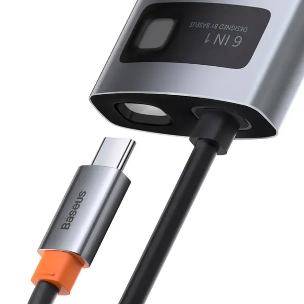 baseus-adapter-hub-6w1-usb-c-3xusb-hdmi-pd-rj45-stan-nowy-stan-opakowania-oryginalne