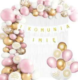 girlanda-balonowa-komunijna-baner-i-komunia-z-imieniem-roz-zlota-chrom