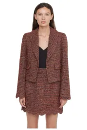 zakiet-damski-sinequanone-violaine-blazer-brazowy-krotki