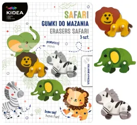 gumki-do-mazania-3d-safari-zwierzatka-3-sztuki-lew-krokodyl-zebra-kidea