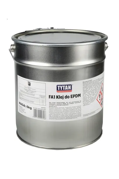 Tytan FA1 Klej do MEMBRANY EPDM GUMY Puszka 6kg Mocny Trwały PROFESIONALNY
