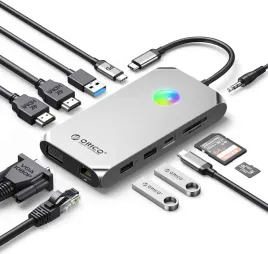 stacja-dokujaca-usb-c-orico-12w1-adapter-rgb-dual-4k-hdmi-pd-100w