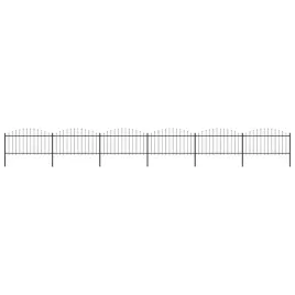 ogrodzenie-ogrodowe-z-wlocznia-stalowe-1070x150-cm-czarne