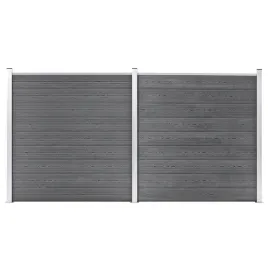 ogrodzenie-do-ogrodu-wpc-353-x-186-cm-szare