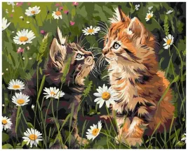 malowanie-po-numerach-koty-w-kwiatach-40x50cm