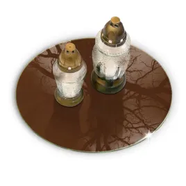 szklana-podstawka-tacka-pod-znicze-na-pomnik-okragla-fi-30-cm-kolor-brazowy