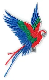 aplikacja-papuga-ptak-naszywka-na-termofolii