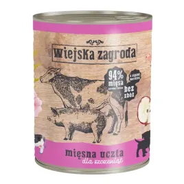 wiejska-zagroda-karma-mokra-dla-szczeniat-miesna-uczta-800g