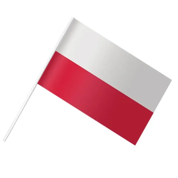 100 sztuk chorągiewki flagi Polski biało czerwone