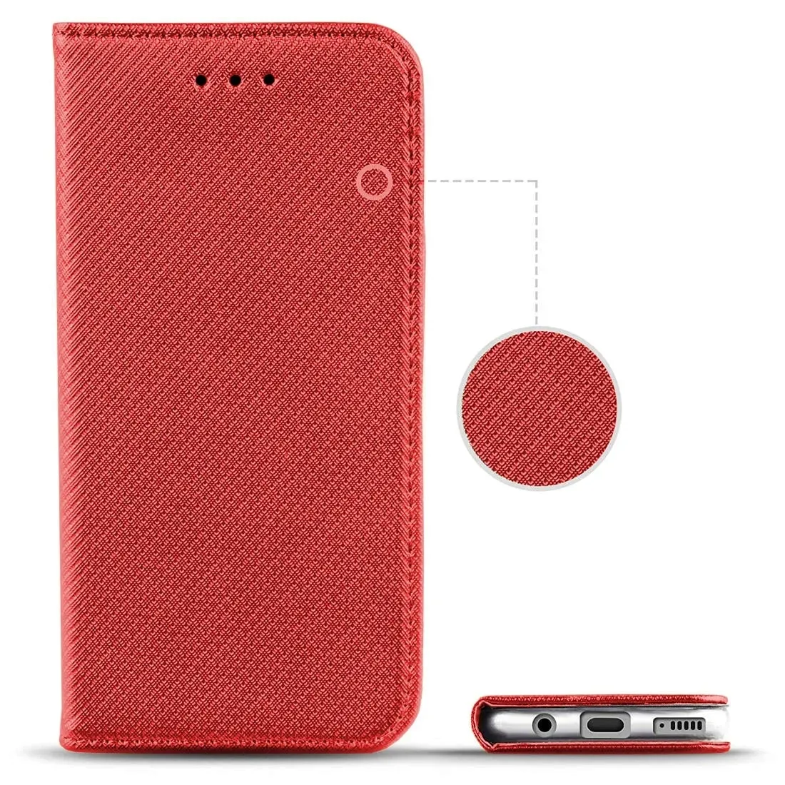 etui-z-klapka-magnet-iphone-15-czerwone-stan-nowy
