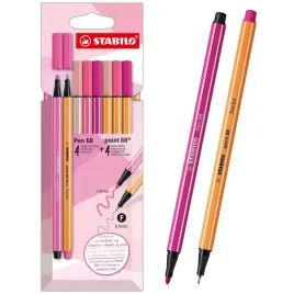 zestaw-stabilo-4x-cienkopis-pen-68-4x-flamaster-point-88-w-etui-rozowe