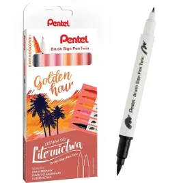 zestaw-do-liternictwa-brush-sign-pen-twin-golden-hour-6-sztuk-pentel