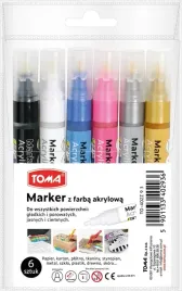 marker-akrylowy-toma-402-okragly-komplet-mix-kolorow-6-sztuk-metalicznych