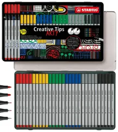 zestaw-stabilo-creative-tips-cienkopisy-flamastry-30-sztuk-metalowe-etui