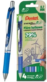 pioro-kulkowe-pentel-energel-eco-bl77-4-sztuki-3xniebieski-1xzielony