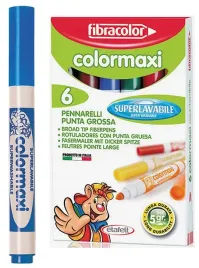 pisaki-fibracolor-colormaxi-grube-latwo-zmywalne-6szt