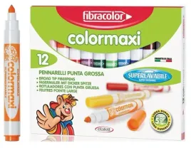 pisaki-fibracolor-colormaxi-grube-latwo-zmywalne-12szt