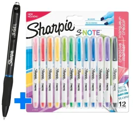 zakreslacze-sharpie-s-note-12x-dlugopis-s-gel