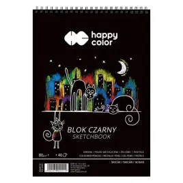 blok-na-spirali-czarny-a4-koty-40-ark-happy-color