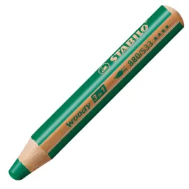 kredka-gruba-xxl-stabilo-woody-3w1-ciemnozielona