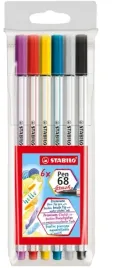 pisaki-stabilo-brush-do-letteringu-pen68-6-kolorow